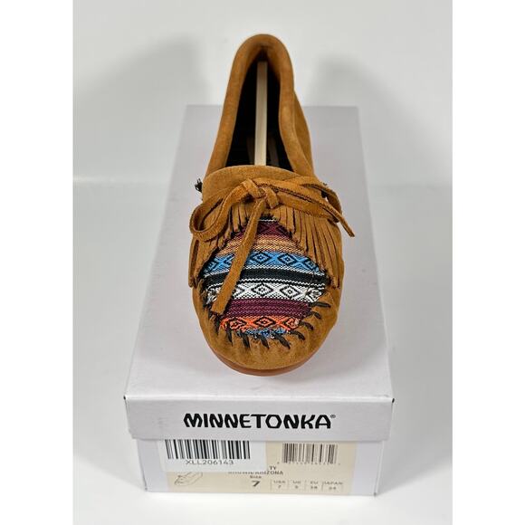Minnetonka Moccasins Women’s 7 – w/ Aztec Woven Pattern (New w/ Box) - Picture 1 of 9